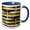 Blue/White, variant on 3drose, Basket Weave, 15oz Two-tone Blue Mug