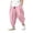 C1-Pink874, variant on Hihipz Boys Cotton Linen Harem Pants Relaxed Cut Elastic Waist Lightweight Pants Summer Casual Bottoms