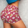 thumbnail image 4 of Xecao Piggy Sunflower Print Workout Shorts for Women Soft Smooth Gym Yoga Scrunch Active Tennis Workout Running Shorts, 4 of 9