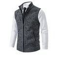 thumbnail image 2 of Toimothcn Mens Sweater Autumn Winter Fashion Casual Stand Collar Zipper Pocket Knitted Sweater Vest Comfy Mens Clothing, 2 of 5