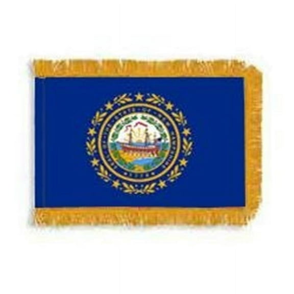 Annin Flagmakers 143490 3 ft. x 5 ft. Indoor and Parade Colonial Nyl-Glo New Hampshire Flag with Fringe