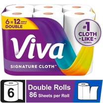 Viva Signature Cloth Paper Towels, 6 Double Rolls, 86 Sheets per Roll
