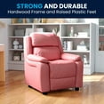 thumbnail image 2 of Flash Furniture Charlie Deluxe Padded Contemporary Pink Vinyl Kids Recliner with Storage Arms, 2 of 14