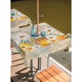 thumbnail image 2 of Outdoor Tablecloth with Umbrella Hole for Patio/Picnic/Party/Camping, Daisy Spring Floral Waterproof Table Cloth Square Cover Washable, Farmhouse Botanical Bees Elegant (54"x 54"), 2 of 8