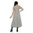 thumbnail image 4 of Moomaya Short Sleeve Kurta Printed Women Front Slit Kurti Summer Clothing, 4 of 6