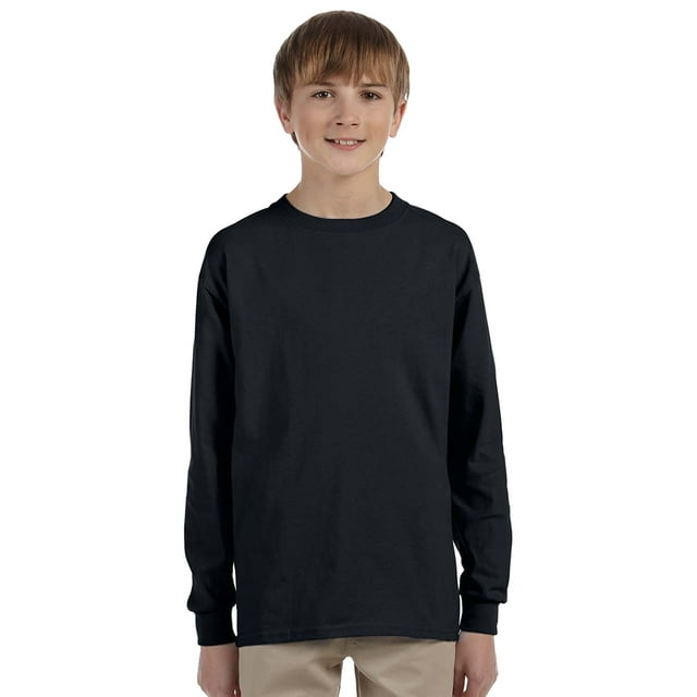 Jerzees T-Shirt à Manches Longues pour Jeunes - 29BL - Large - Noir