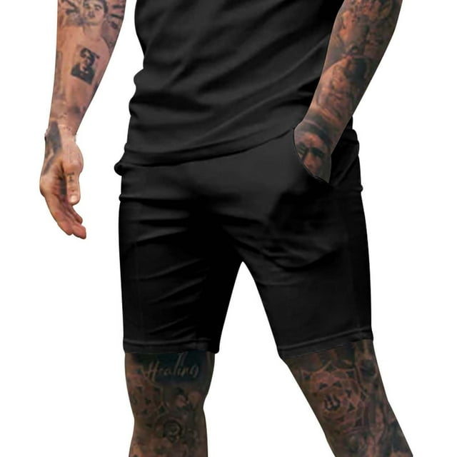 Shorts Cargo pour Hommes avec Taille Élastique Short Cargo Shorts Décontractés pour Hommes Coton à Cordon Été Plage Extensibles Shorts de Golf Légers Course Entraînement Séchage Rapide Pantalons