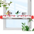 thumbnail image 4 of Comedero para Pájaros Comedero para Pájaros con Ventana 2 Soportes de Acero, con Puertos de Alimentación, Comedero para Pájaros Al Aire Libre Fácil de Llenar,40 cm, 4 of 5