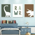 Jurassic Dinosaur Tyrannosaurus Rex Triceratops Quotes Wall Art Canvas