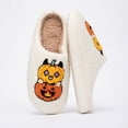 thumbnail image 3 of BERANMEY Halloween Slippers for Women Perfect Soft Plush Comfy Warm Slip-On Cute Womens Slippers Indoor Fluffy House Slippers for Women and Men Non-slip Fuzzy Flat Slides, 3 of 11