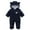 Navy, variant on Frostluinai Cute Baby Girls' Fleece Footed Jumpsuit Baby Boy Snowsuit New Born Baby Winter Coat Toddler Lined Onesie Pajamas Warm Hooded Romper Pram for Infant