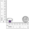 thumbnail image 6 of Gem Stone King 925 Sterling Silver Purple Amethyst and White Created Sapphire Ring for Women (1.70 Cttw, Cushion Cut 7MM, Gemstone Birthstone, Available in Size 5, 6, 7, 8, 9), 6 of 7