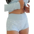 thumbnail image 6 of Sedceaty Women's Spring Summer Outfit Sets Long Sleeve V Neck Floral Tops + Elastic Band Button Shorts, 6 of 8