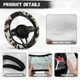 thumbnail image 6 of Yuyamidu Brown Cow Print Steering Wheel Cover Winter Steering Wheel Accessories Soft Flannel Steering Cover for Automobile Sedan Fluffy Car Wheel Cover, 6 of 7
