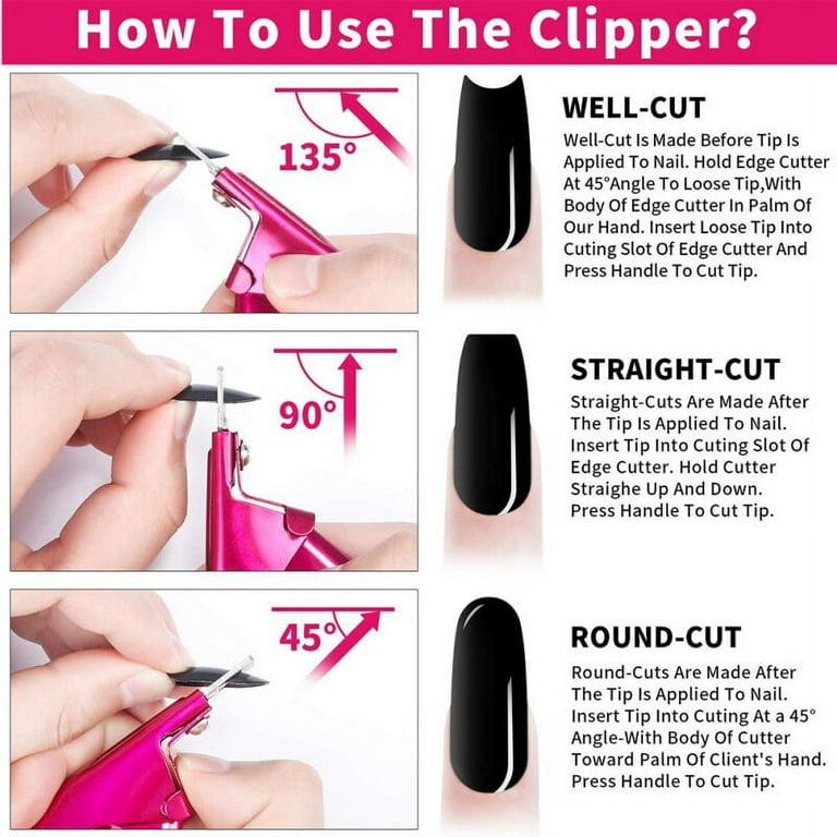 Press On Nail Clipper designed for one handed use