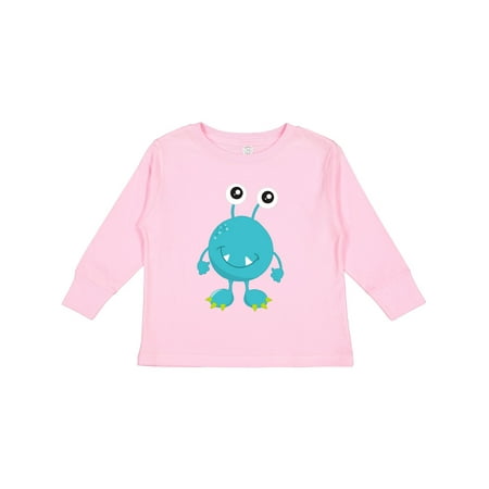 

Inktastic Cute Monster Funny Monster Blue Monster Silly Gift Toddler Boy or Toddler Girl Long Sleeve T-Shirt