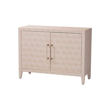 Baxton Studio Nira Faux Shagreen Storage Cabinet - 2-Door Accent Sideboard