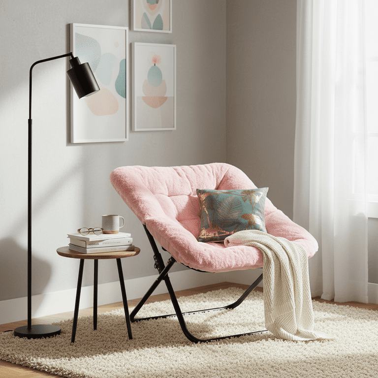 Lounge Chair Saucer Chair Pink Garvee Saucer Chair For Adults
