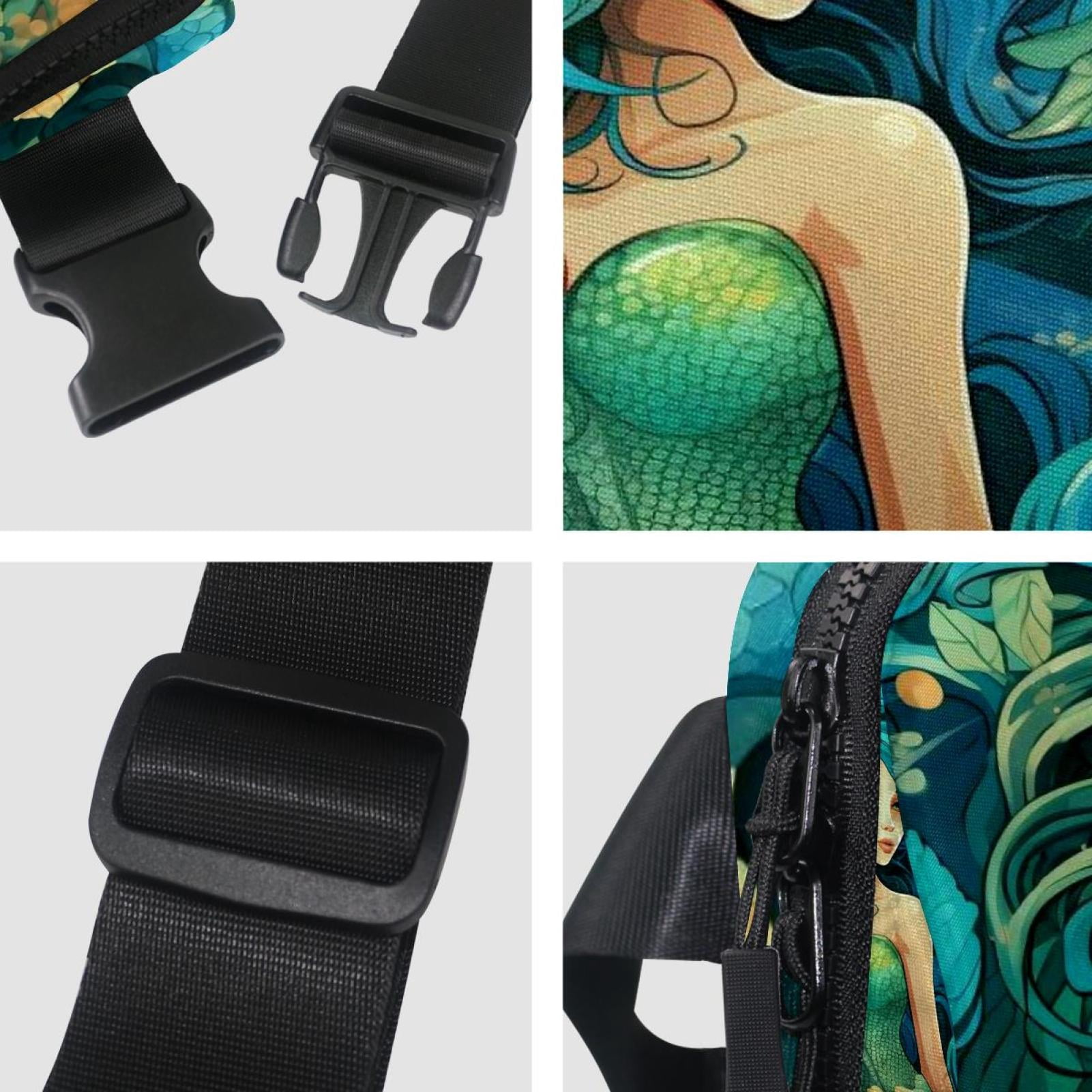 Mermaids Crossbody Bag Waist Pack Waist Bag Lightweight Adjustable with Extension Strap Unisex Fanny Pack