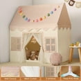 thumbnail image 7 of Kids Play Tent Indoor: with Brown Checkered, Mat, Rainbow Tissue Garland, Star Lights - Toddler Girl Tent Indoor Playhouse for Toddlers Kids Toys for Boy Girl Birthday Gift for Kids, 7 of 7