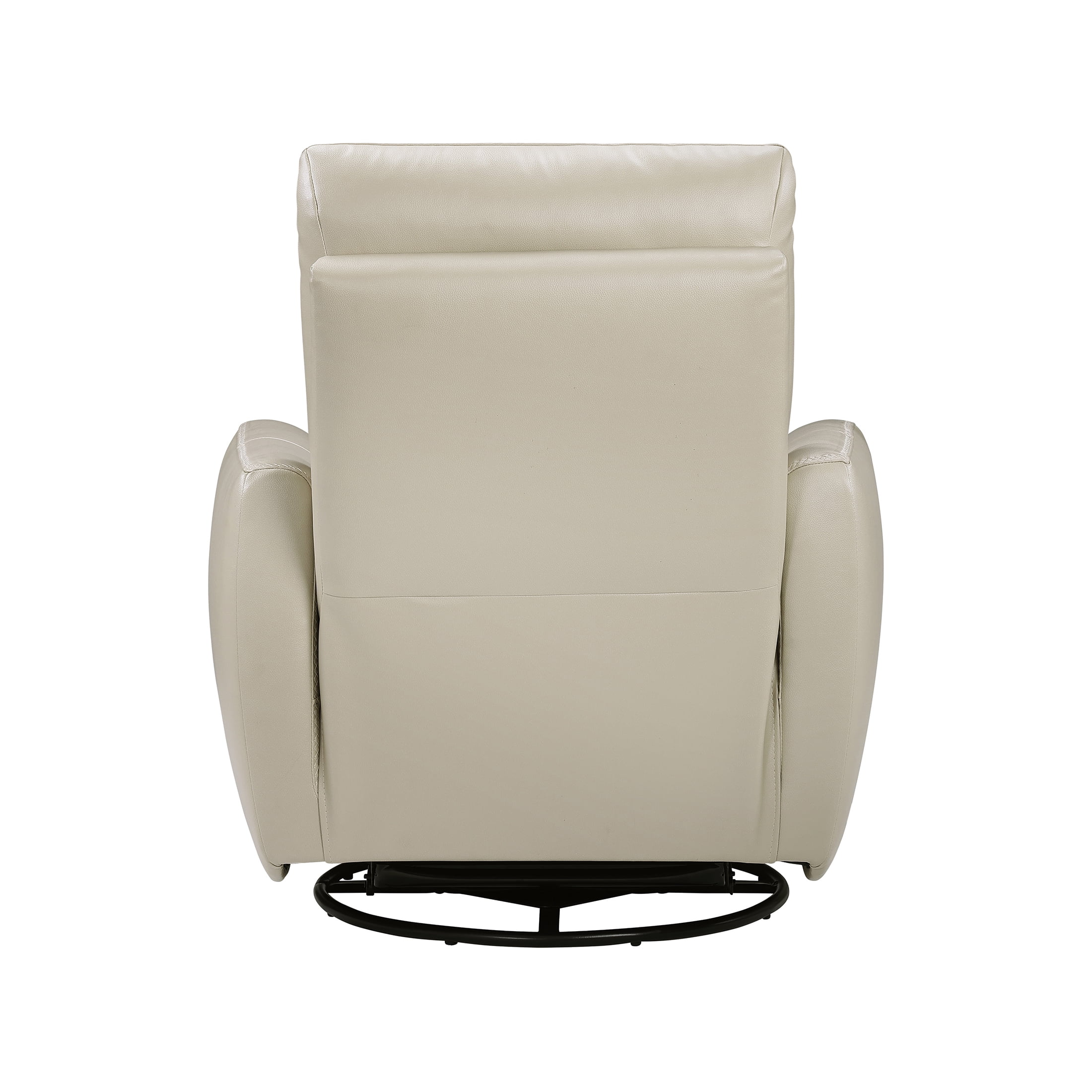 OakvillePark Ashwyn Bay Leather Match Swivel Glider Reclining Chair, Taupe