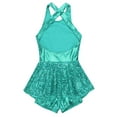thumbnail image 5 of TiaoBug Kids Girls Sequined Jazz Dance Leotard Short Dress #6-16 Years, 5 of 6