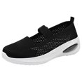 thumbnail image 2 of Willtoo Orthopedic Dress Shoes for Women Arch Support Non Slip Slip on Work Shoes Wide Knitted Mesh Stretch Server Shoes Soft 2026 New Foam Shoes, 2 of 6