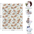 thumbnail image 4 of Blue Highland Cow Flower Leaf Pattern Blanket,Comfortable Soft Flannel Throw Blanket,All Season,Warm Lightweight Blankets for Sofa Bed Couch Living Room Chair,30"x40", 4 of 4