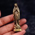 thumbnail image 2 of Estatua vintage de latón de la Virgen María, 6 cm, 2 of 2