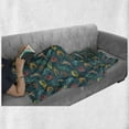 thumbnail image 6 of Reptile Soft Flannel Fleece Throw Blanket, Animal Doodle Themed Bohemian Colorful Abstract Lizards Print, Cozy Plush for Indoor and Outdoor Use, 70" x 90", Multicolor, by Ambesonne, 6 of 6