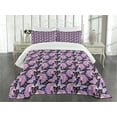 thumbnail image 3 of Ambesonne Unicorn Quilted Bedspread Set 3 Pcs, Butterfly Stars Moons, Queen Size, Multicolor, 3 of 5
