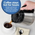 thumbnail image 2 of Thermal 10-Cup Programmable Drip Coffee Maker with Thermal Carafe, Chrome Silver, Cone Filter, 1025W, 2 of 7