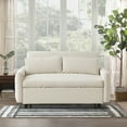 thumbnail image 2 of Aukfa 57.48" Sleeper Sofa Bed, Modern Convertible Loveseat Sofa Couch with USB Ports, Beige, 2 of 8