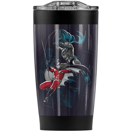 

Batman Black And White Stainless Steel Tumbler 20 oz Coffee Travel Mug/Cup Vacuum Insulated & Double Wall with Leakproof Sliding Lid | Great for Hot Drinks and Cold Beverages