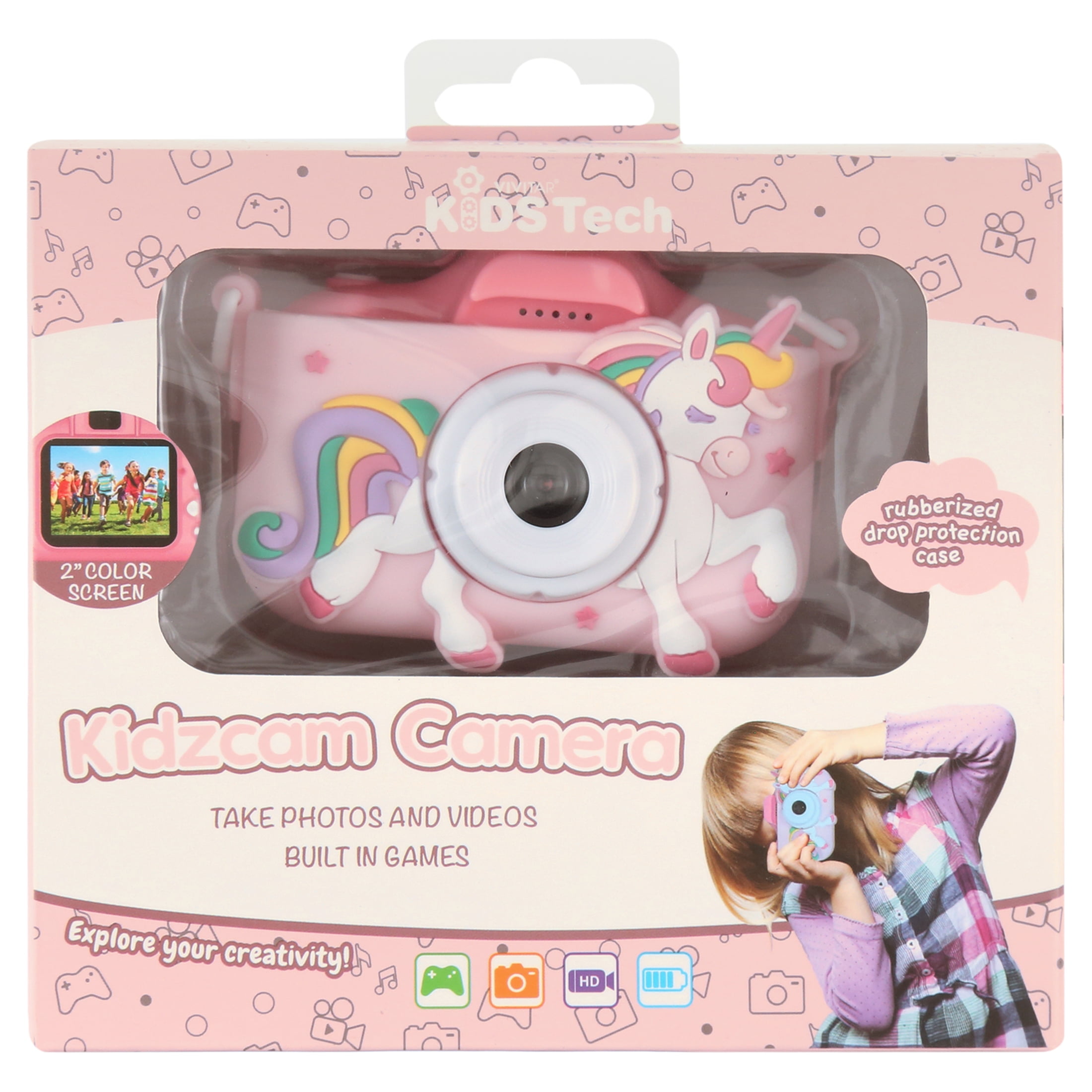 Vivitar Kidzcam Camera for Kids, Unicorn with 1080p Video and