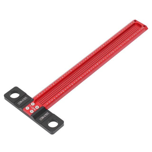Woodworking T Ruler, Wear Resistant Aluminum Alloy Rust Proof T Ruler Woodworking Scriber For Decoration Design 12in