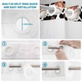 thumbnail image 3 of No Hook Shower Curtain with Built-in Rings - Western Christmas Washable Waterproof Fabric Bathroom Curtains for Hotel,Rentals, Stall 48 X 72 Inch , Cow Texture Cowboy Santa Claus Black White, 3 of 9