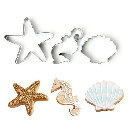 

Yoone Cute Seahorse Shell Starfish Stainless Steel Baking Tool DIY Mold Cookie Cutter