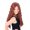 Red, variant on FunWorld 24" Long & Luscious Costume Black Wig