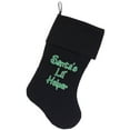 thumbnail image 2 of Velvet Christmas Stocking Screen Printed, "Santa's Lil Helper", 2 of 6
