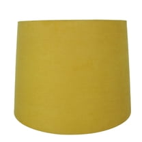 Urbanest Suede Drum, Lampshade, Mustard, 14"