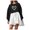 Multicolor, variant on DailyTrove Women's Heart Print Oversized Mini Dress, Short Sleeve, Casual Garden & Picnic Wear, Lightweight Cotton Blend, Relaxed Fit, Plus Size Friendly