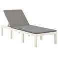 thumbnail image 1 of vidaXL Chaise Longue avec Coussin Plastique Blanc, 1 of 5