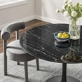 thumbnail image 7 of Modway Lippa 48" Round Artificial Marble Dining Table in Black Black, 7 of 7