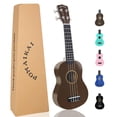 thumbnail image 1 of Ukelele POMAIKAI 21 Soprano para principiantes de madera con cuerdas de nylon, 1 of 8