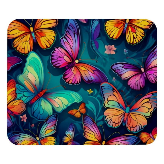 Colorful Butterfly Mouse Pad, Smooth Mouse Mat, Computer Mouse-pad for Wireless Mouse