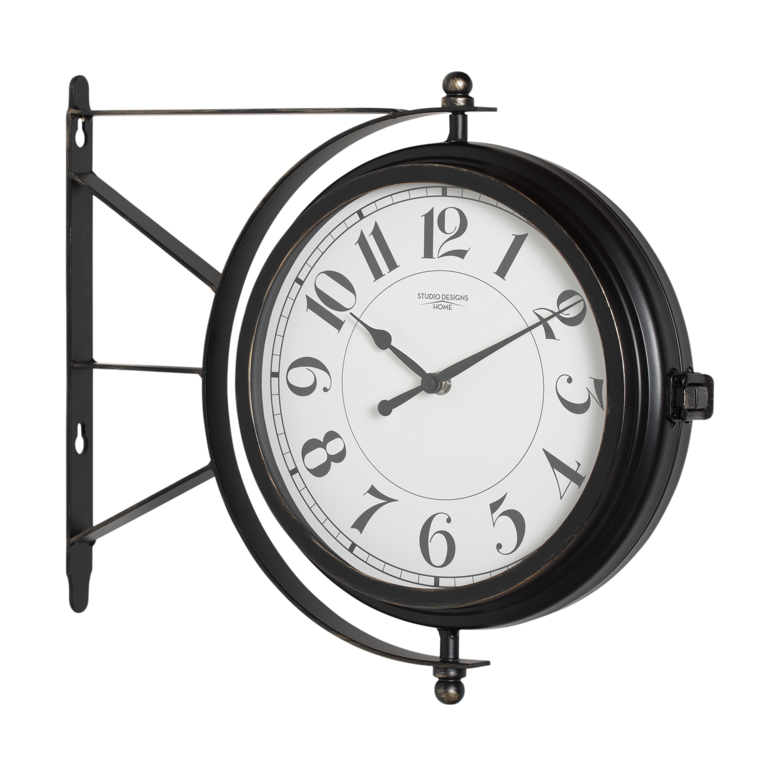 Studio Designs Home Metro Station 18" Dual Face Clock and Thermometer in Oil Rubbed Bronze