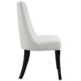 thumbnail image 2 of Modway Noblesse 19.5" Chaise de Salle à Manger Moderne en Simili Cuir Blanc (Lot de 2), 2 of 5