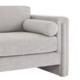 thumbnail image 6 of Loveseat Sofa Couch, Light Grey Gray, Fabric, Living Kitchen Cafe Bistro Hospitality Restaurant, Modern Contemporary HB34797, 6 of 9