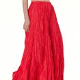 thumbnail image 6 of Penkiiy Women's Flowing Drape Wrinkled Loose And Slimming Oversized Skirt Half Length Skirt Free Size Red, 6 of 9